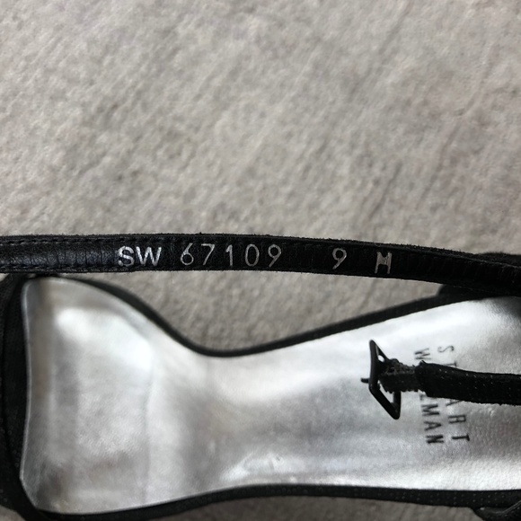 Stuart Weitzman elegant black suede with details sandals in great condition - Picture 2 of 9